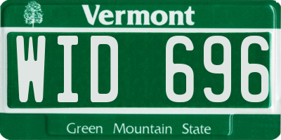 VT license plate WID696
