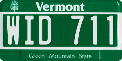 VT license plate WID711