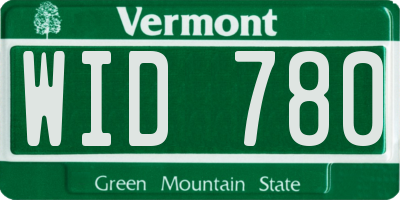 VT license plate WID780