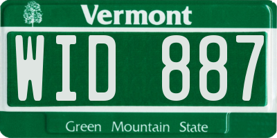 VT license plate WID887