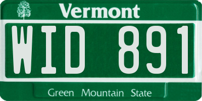 VT license plate WID891