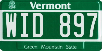 VT license plate WID897