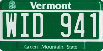 VT license plate WID941