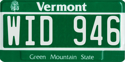 VT license plate WID946