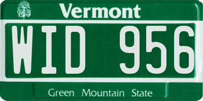 VT license plate WID956