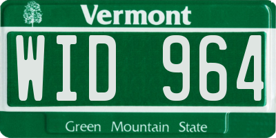 VT license plate WID964