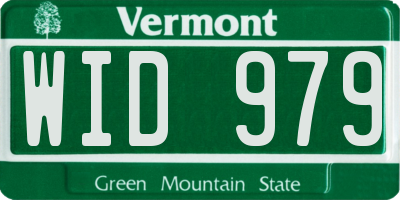 VT license plate WID979