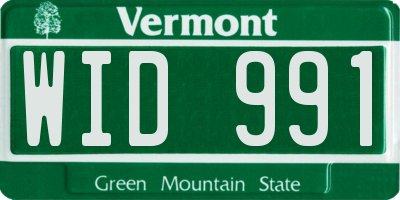 VT license plate WID991