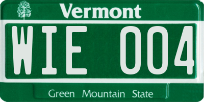 VT license plate WIE004