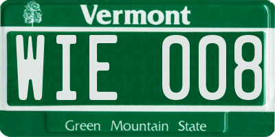 VT license plate WIE008