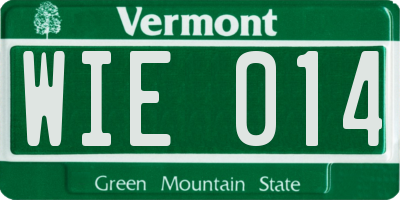 VT license plate WIE014