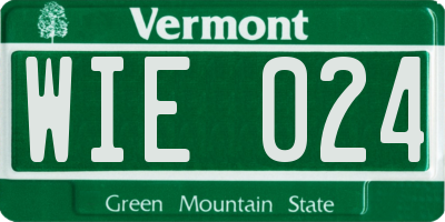 VT license plate WIE024