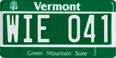 VT license plate WIE041