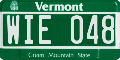 VT license plate WIE048