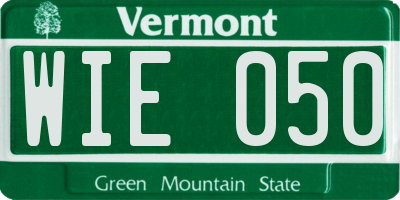 VT license plate WIE050