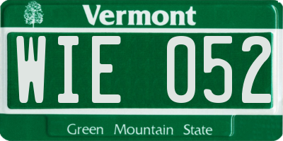 VT license plate WIE052