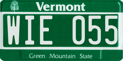 VT license plate WIE055