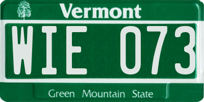 VT license plate WIE073