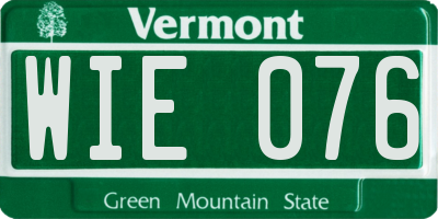VT license plate WIE076