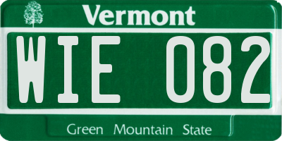 VT license plate WIE082