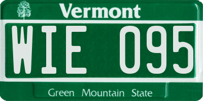 VT license plate WIE095