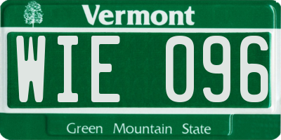VT license plate WIE096