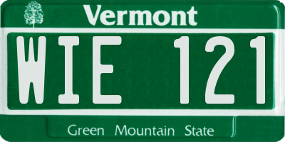VT license plate WIE121