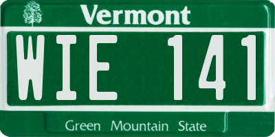 VT license plate WIE141