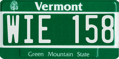 VT license plate WIE158