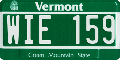 VT license plate WIE159