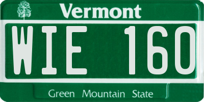 VT license plate WIE160