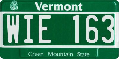VT license plate WIE163