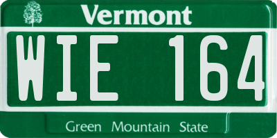 VT license plate WIE164