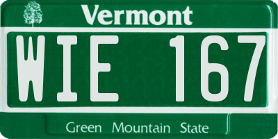 VT license plate WIE167