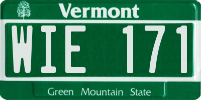 VT license plate WIE171