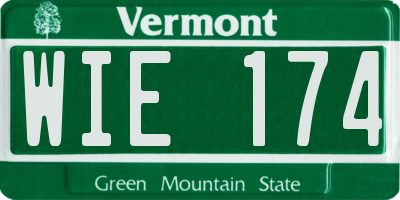 VT license plate WIE174