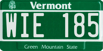 VT license plate WIE185