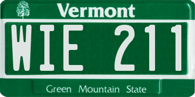 VT license plate WIE211