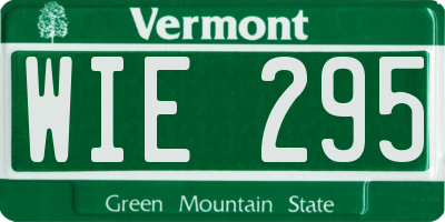VT license plate WIE295