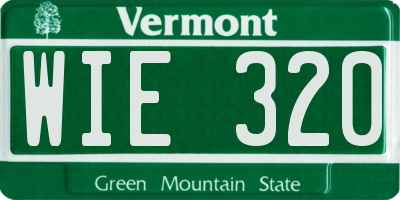 VT license plate WIE320