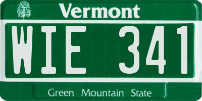 VT license plate WIE341