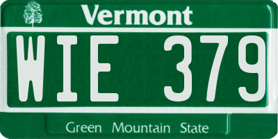 VT license plate WIE379