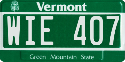 VT license plate WIE407