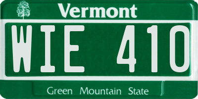 VT license plate WIE410