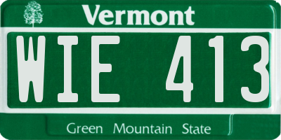 VT license plate WIE413