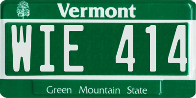 VT license plate WIE414