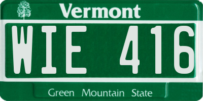 VT license plate WIE416