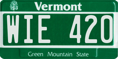 VT license plate WIE420