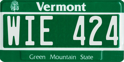 VT license plate WIE424