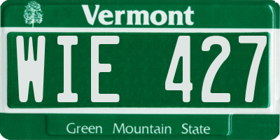 VT license plate WIE427